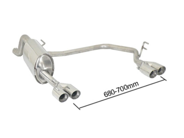 Ragazzon rear silencer with Sport Line tail pipe ALFA ROMEO MiTo 1.4 TB (114kW)