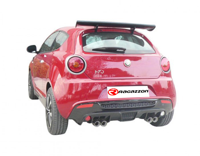 Ragazzon rozsdamentes hátsó kipufogó középre helyezett dupla Sport Line véggel ALFA ROMEO MiTo 1.4 TB (88kW)