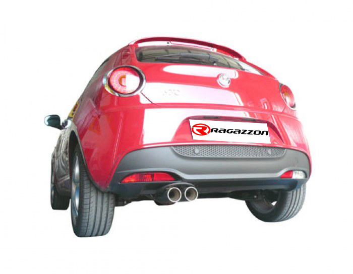 Ragazzon rear silencer with central double Sport Line tail pipes ALFA ROMEO MiTo 1.4 TB (88kW)