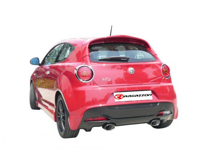 Ragazzon rozsdamentes hátsó kipufogó középre helyezett dupla Sport Line véggel ALFA ROMEO MiTo 1.4 TB (88kW)