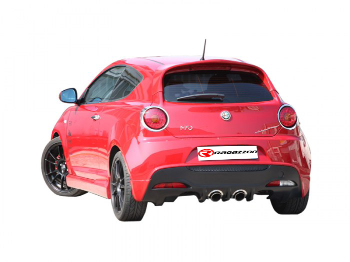 Ragazzon rozsdamentes hátsó kipufogó középre helyezett dupla Sport Line véggel ALFA ROMEO MiTo 1.4 TB (88kW)