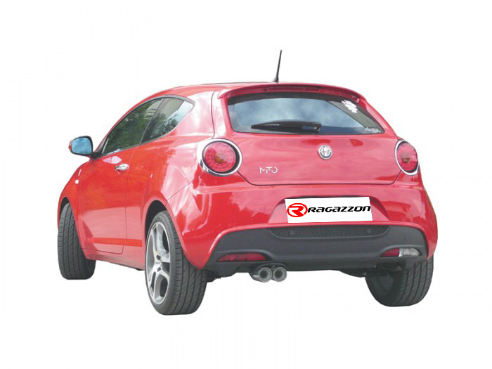Ragazzon rear silencer with central double Sport Line tail pipes ALFA ROMEO MiTo 1.4 TB (99/125kW)