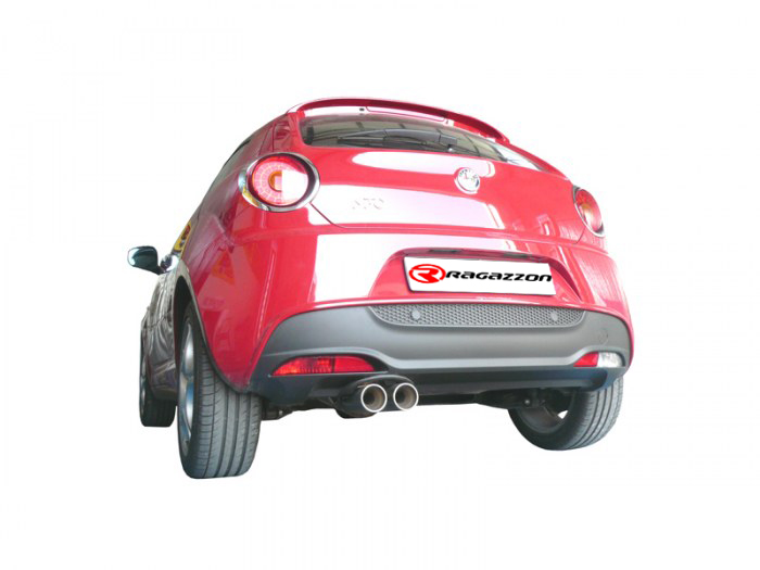 Ragazzon rear silencer with central double Sport Line tail pipes ALFA ROMEO MiTo 1.6 JTDm (88kW)