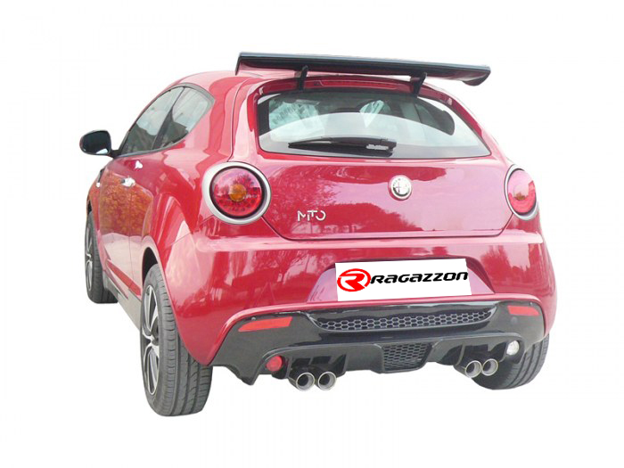 Ragazzon rear silencer with central double Sport Line tail pipes ALFA ROMEO MiTo 1.6 JTDm (88kW)