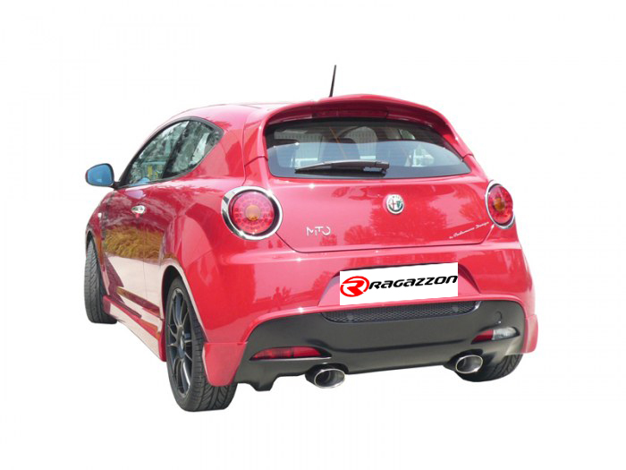 Ragazzon rear silencer with central double Sport Line tail pipes ALFA ROMEO MiTo 1.6 JTDm (88kW)
