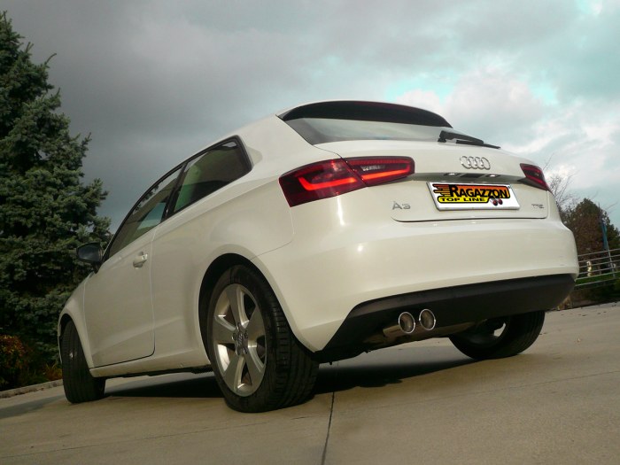 Ragazzon rear silencer with oval Sport Line tail pipe AUDI A3 2.0TDi