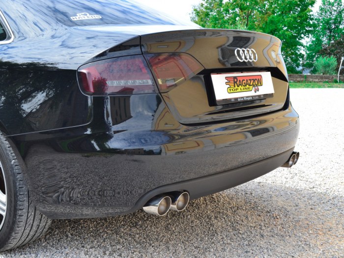 Ragazzon rear silencer round with Sport Line tail pipe AUDI A4 1.8TFSI