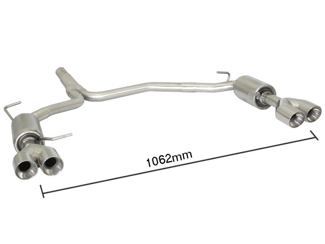 Ragazzon rear silencer round with Sport Line tail pipe AUDI A5 Coupè 2.0TDi