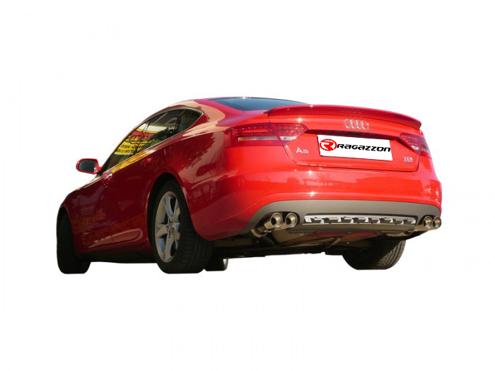 Ragazzon rear silencer round with Sport Line tail pipe AUDI A5 Sportback 2.0TDi