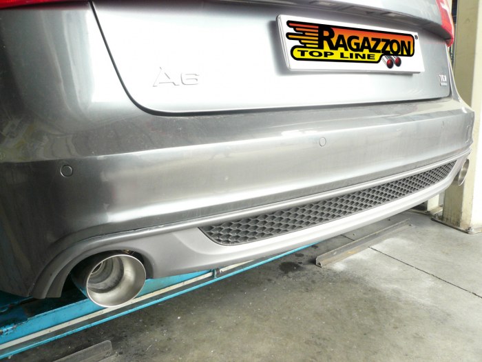 Ragazzon rear silencer round with Sport Line tail pipe AUDI A6 3.0TDi V6