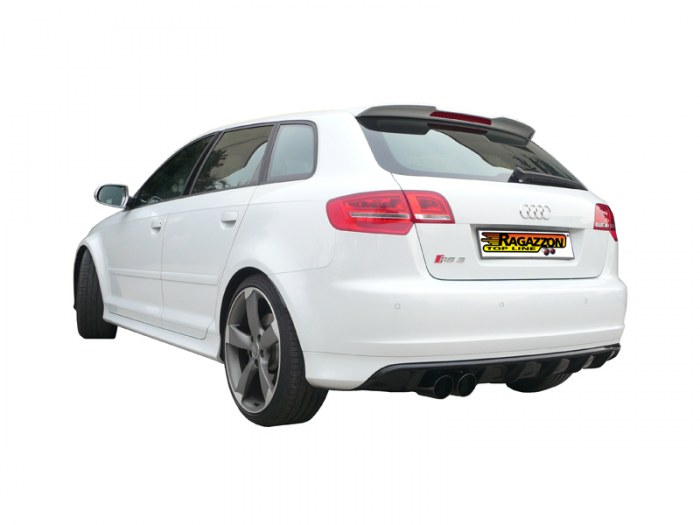 Ragazzon rear silencer with left/right double round with Sport Line tail pipe  AUDI RS3 2.5TFSI