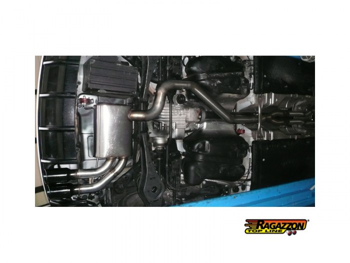 Ragazzon rear silencer with left/right double round with Sport Line tail pipe  AUDI RS3 2.5TFSI