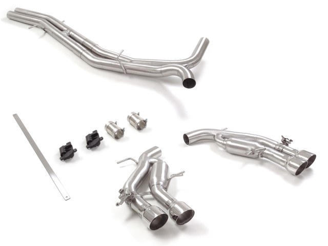 Ragazzon central and rear silencers round with Sport Line tail pipe AUDI RS6 4.0TFSI V8