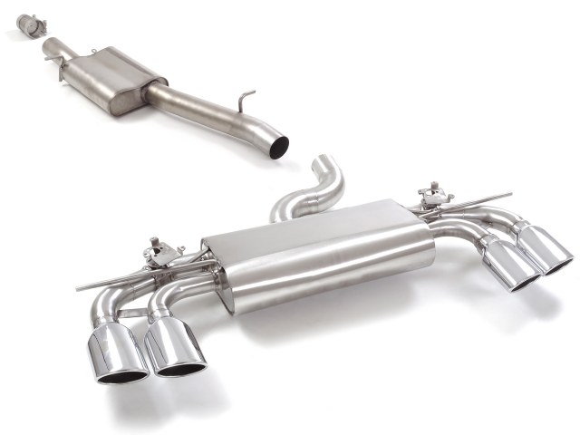 Ragazzon central and rear silencers with left/right double oval tail pipe AUDI S3 2.0TFSI (228kW)