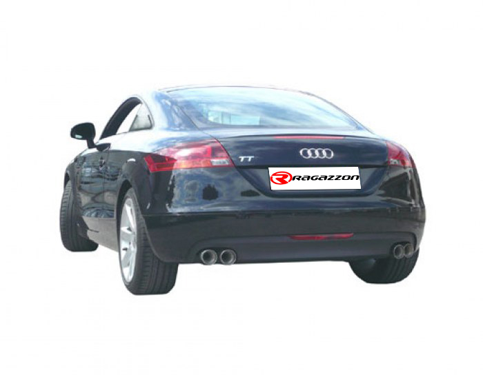 Ragazzon rear silencer round with Sport Line tail pipe AUDI TT 2.0TFSI