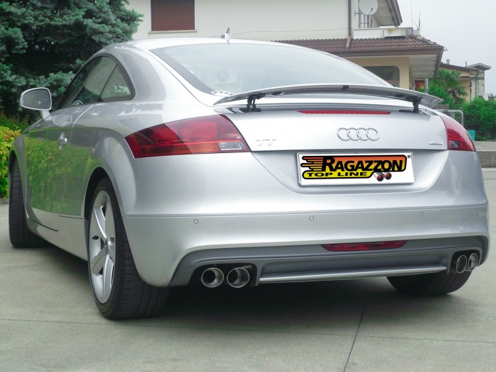 Ragazzon rear silencer round with Sport Line tail pipe AUDI TT 2.0TFSI