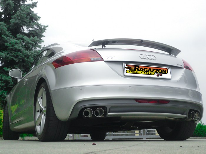 Ragazzon rear silencer round with Sport Line tail pipe AUDI TT 2.0TFSI