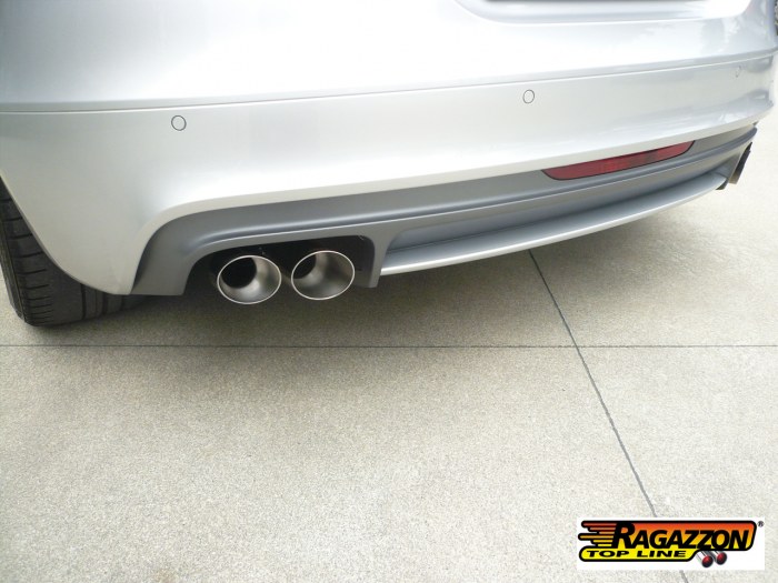 Ragazzon rear silencer round with Sport Line tail pipe AUDI TT 2.0TFSI