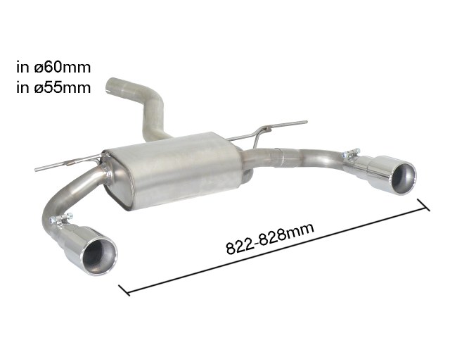 Ragazzon rear silencer BMW Series-4 (F32 F33 F36) 420D xDrive (135kW)