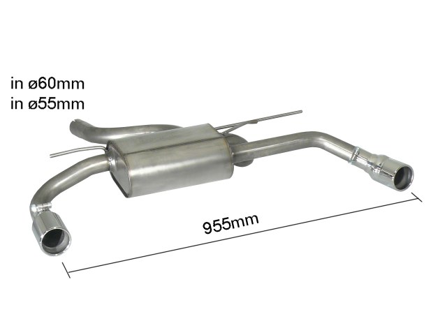 Ragazzon rear silencer  BMW Series-4 (F32 F33 F36) 420D xDrive (135kW)