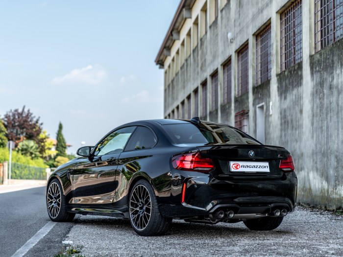 Ragazzon rozsdamentes közép és hátsó kipufogó kétoldali dupla karbon véggel BMW M2 (F87) 3.0 (302kW)