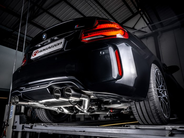 Ragazzon central and rear silencerss double round Sport Line tail pipes  BMW M2 (F87) 3.0 (302kW)