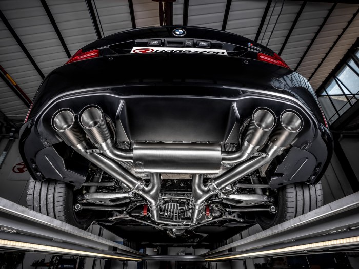 Ragazzon central and rear silencerss double round Sport Line tail pipes  BMW M2 (F87) 3.0 (302kW)