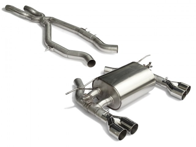 Ragazzon central and rear silencers round Race Line tail pipe BMW M3 M4 (F80 F82) 3.0 (317kW)