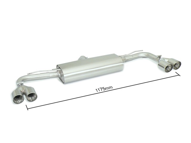 Ragazzon rear silencer round with Sport Line tail pipe BMW X3 (E83 F25) F25