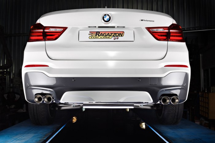 Ragazzon rear silencer round with Sport Line tail pipe BMW X4 (F26) 20d 30d