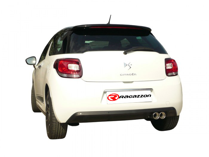 Ragazzon rear silencer with Sport Line tail pipe CITROEN DS3 1.6 Turbo TLE (115kW)