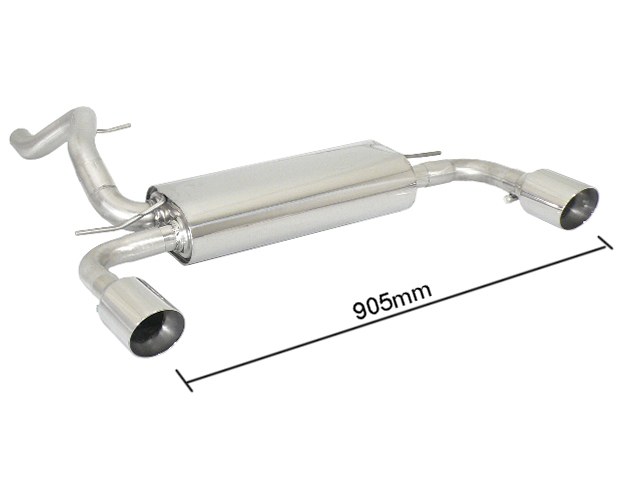 Ragazzon rear silencer round with Sport Line tail pipe FORD Focus 1.5/1.6 Ecoboost (110kW)