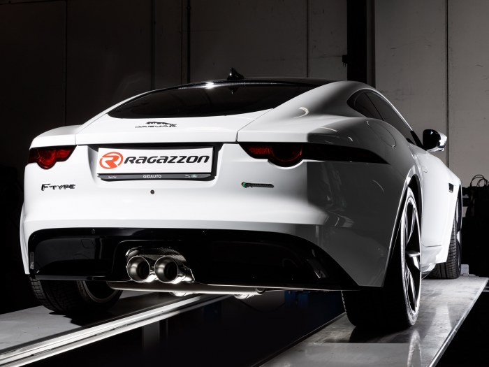 Ragazzon central and rear silencers round with Sport Line tail pipes JAGUAR F-Type 2.0 i4 (221kW)