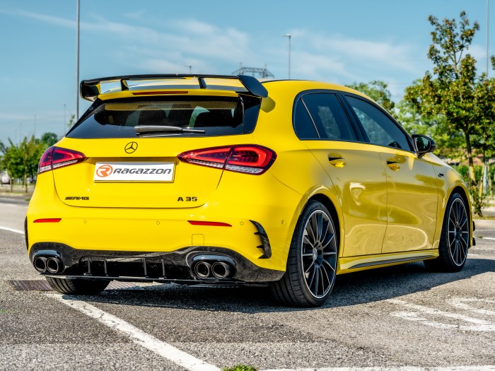 Ragazzon rear silencer with left/right double Carbon tail pipe  MERCEDES A-Class AMG A35 4MATIC (225kW)