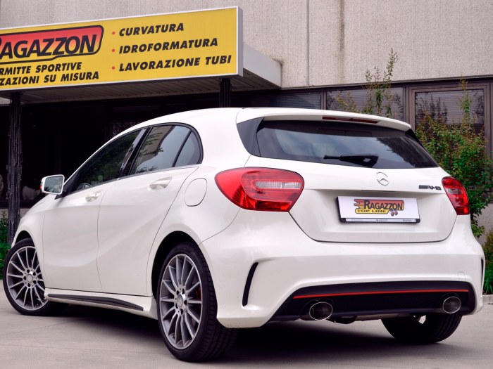 Ragazzon rear silencer with central oval tail pipes MERCEDES A-Class A180CDI (1461cc - 80kW)