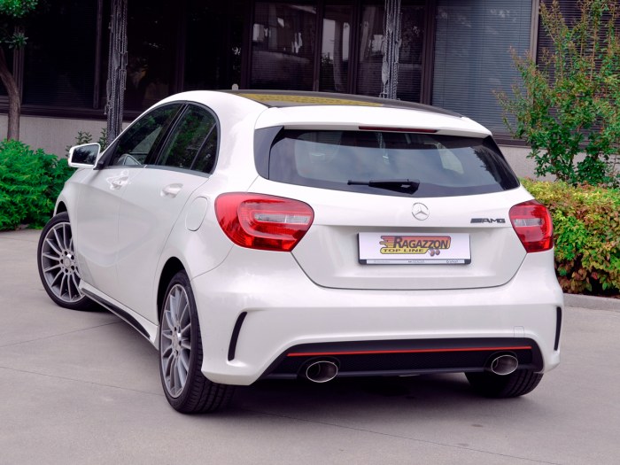 Ragazzon rear silencer with central oval tail pipes MERCEDES A-Class A180CDI (1461cc - 80kW)