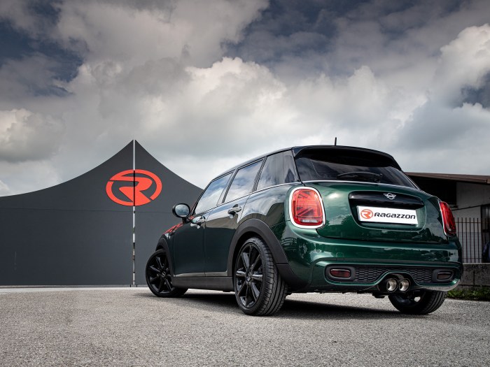 Ragazzon rear silencer with central round tail pipe    MINI F55 Cooper 1.5 (100kW)