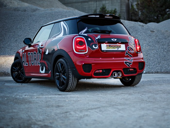 Ragazzon rear silencer with round Carbon tail pipes MINI F56 Cooper S 2.0 (141kW)