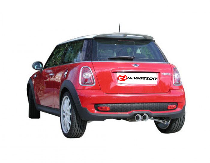 Ragazzon rear silencer with central Sport Line tail pipes MINI R56 Cooper S 1.6 Turbo (128kW)