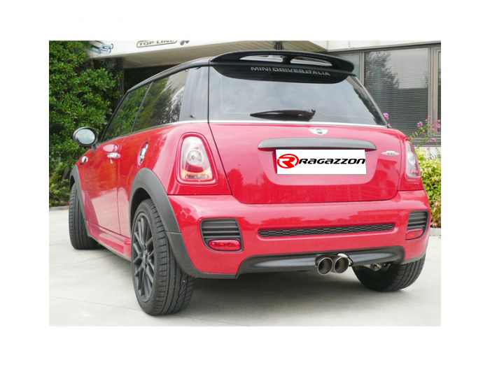 Ragazzon rozsdamentes hátsó kipufogó középre helyezett Sport Line végekkel MINI R56 JCW 1.6 (155kW)