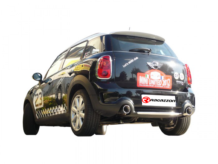 Ragazzon rear silencer round with Sport Line tail pipe MINI R60 Countryman ALL4 1.6 Cooper S (135kW)