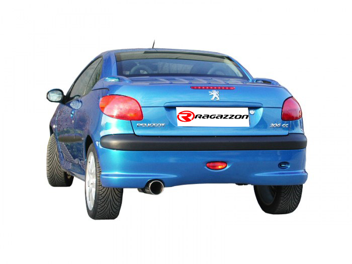 Ragazzon rear silencer with Sport Line tail pipe PEUGEOT 206 CC 1.6 16V (80kW)