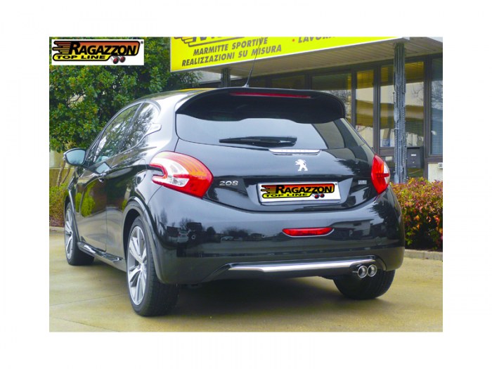 Ragazzon centre pipe with oversized exhaust pipe 54mm PEUGEOT 208 1.6 16V TLE (115kW)