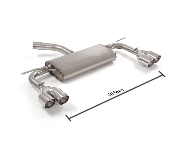 Ragazzon rear silencer round with Sport Line tail pipe  SEAT Leon III 1.4TSI (92kW)