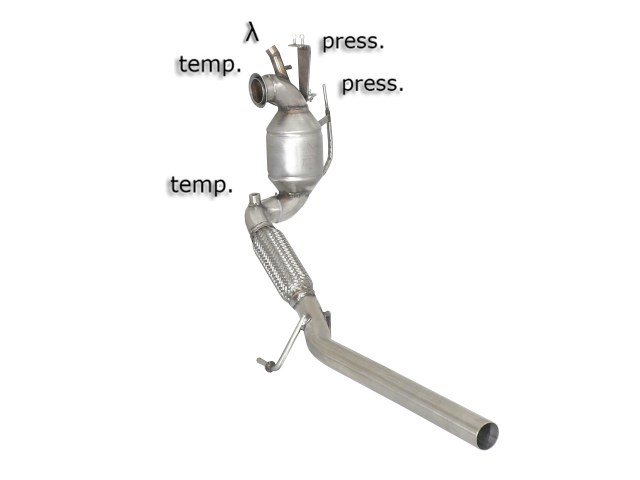 Catalyst group+Ragazzon particulate filter replacement pipe SKODA Roomster 1.6TDi (66/77kW)