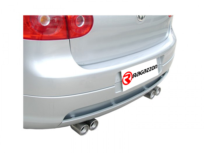 Ragazzon rear silencer with oval Sport Line tail pipe VOLKSWAGEN Golf V 1.9TDi 2.0TDi