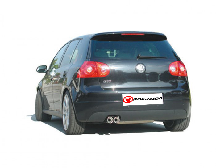 Ragazzon rozsdamentes hátsó kipufogóvég egység kerek Sport Line végekkel VOLKSWAGEN Golf V 2.0 Turbo FSI