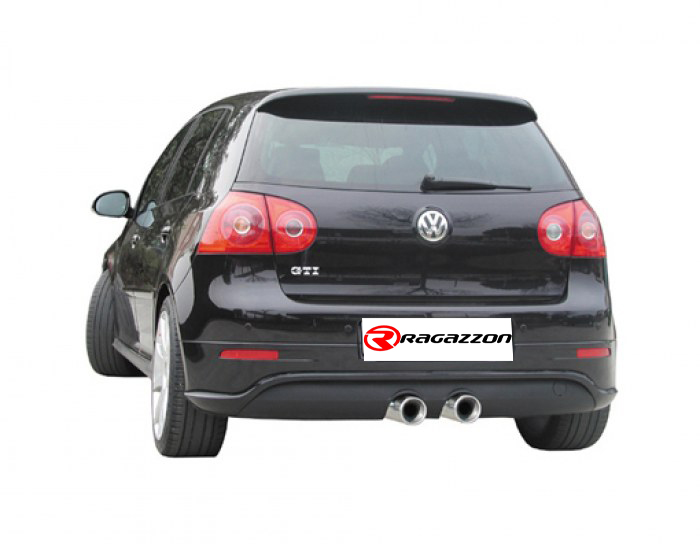 Ragazzon rear tube group round with Sport Line tail pipes VOLKSWAGEN Golf V 2.0 Turbo FSI