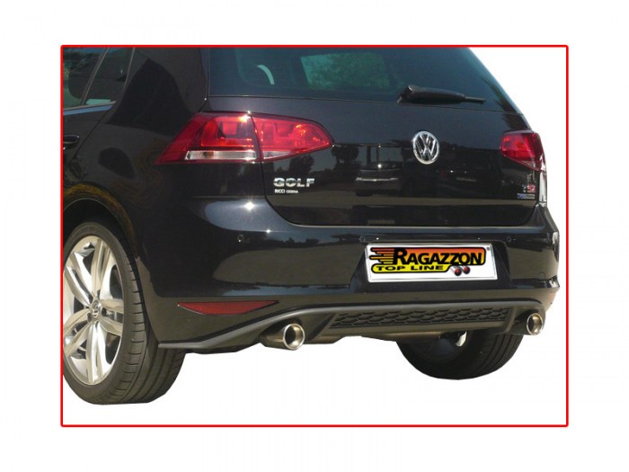 Ragazzon rear silencer with oval Sport Line tail pipe VOLKSWAGEN Golf VII 1.4TSI (110kW)