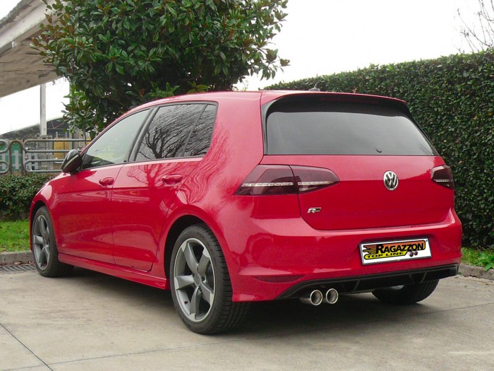 Ragazzon rear silencer with oval Sport Line tail pipe  VOLKSWAGEN Golf VII 1.6TDi (77kW)
